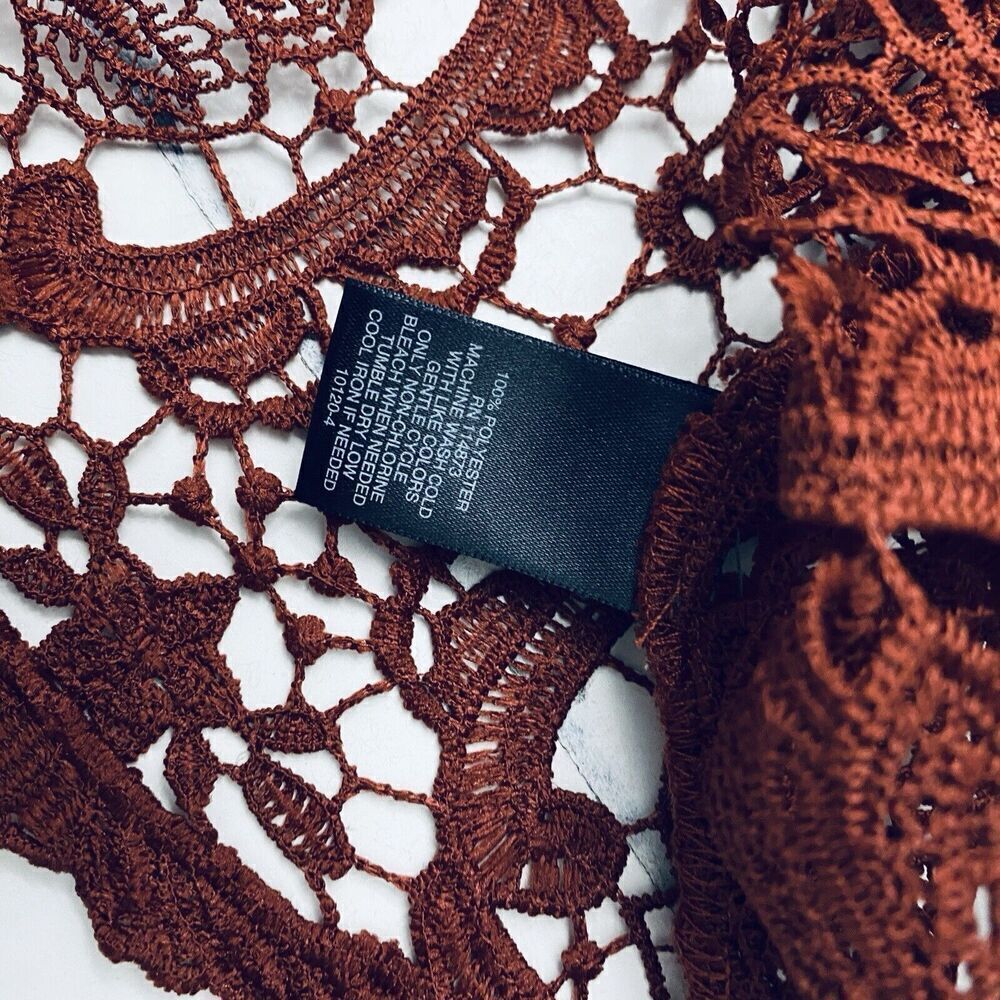 Bold Elements Lacey Rust Orange Zipper Overlay To… - image 5